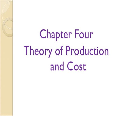 MICRO ECONOMICS Theory of cost chapter 4.ppt
