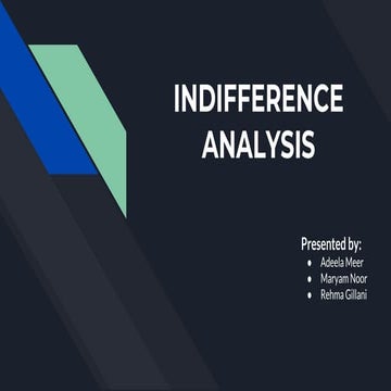 Microeconomcis Indifference Analysis