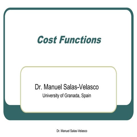 Microeconomics: Cost Functions