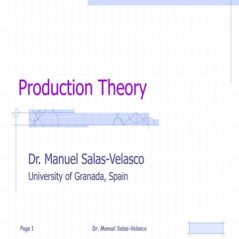Microeconomics: Production Theory