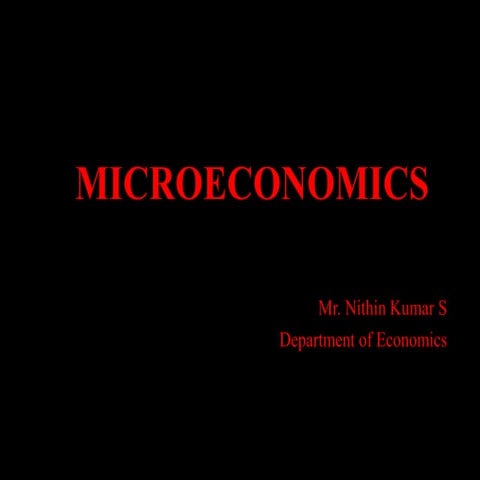 Microeconomics introduction