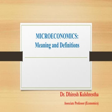 Microeconomics meaning, definition nature and scope