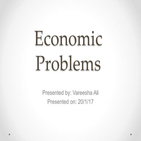 Economic Problems