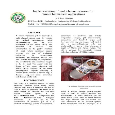 Implementation of multi-channel sensors for Bio-medical applications