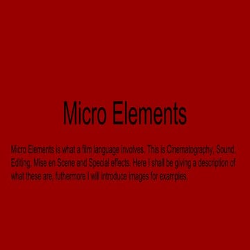 Micro elements