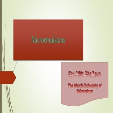 Microemulsion