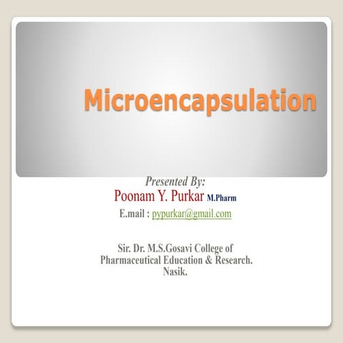 Microencapsulation