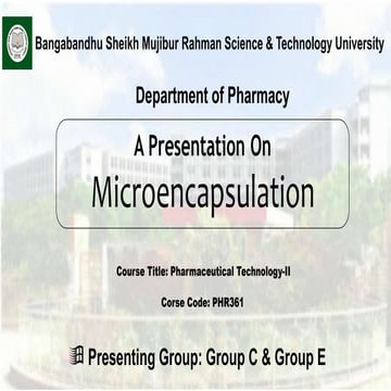 Microencapsulation