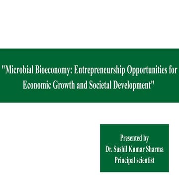 microbial entrepreneurship contribution towards bioeconomy in india