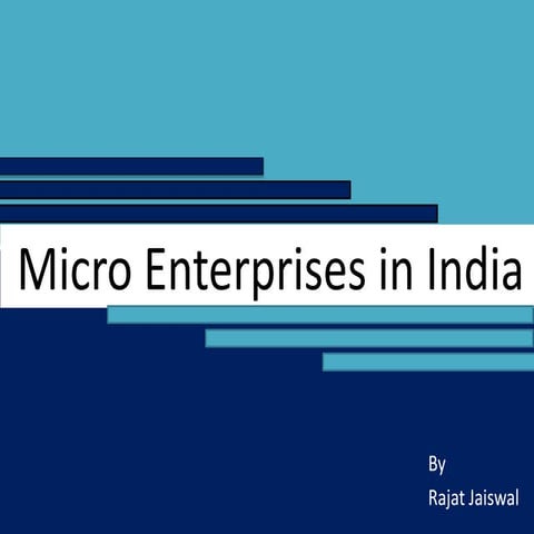 Micro enterprises in india