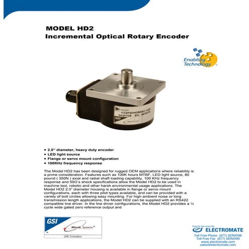 Micro e systems_hd2_datasheet