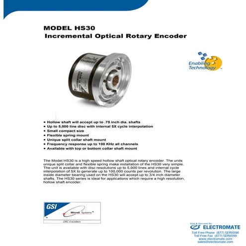 Micro e systems_hs30_datasheet