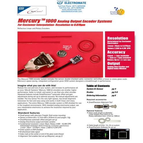 Micro e systems_mercury1000_datasheet
