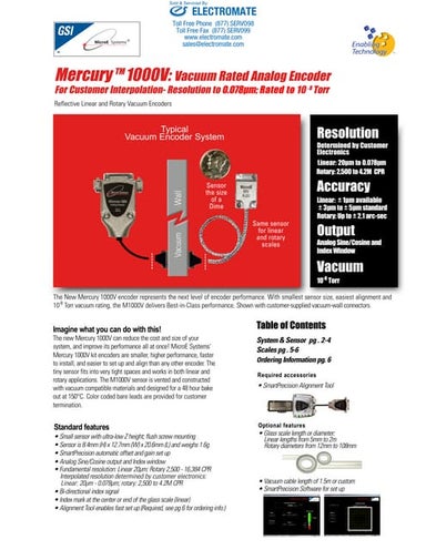 Micro e systems_mercury1000v_datasheet