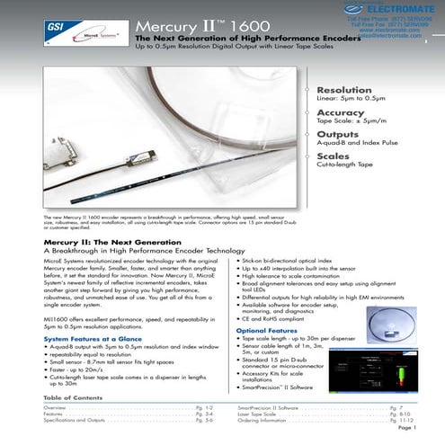 Micro e systems_mercuryii1600_datasheet