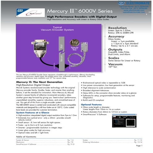 Micro e systems_mercuryii6000v_datasheet