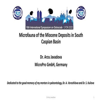 Microfauna of the Miocene Deposits in South Caspian_final versionof PRESENTAT...