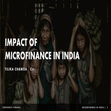Impact Of Micro finance in India
