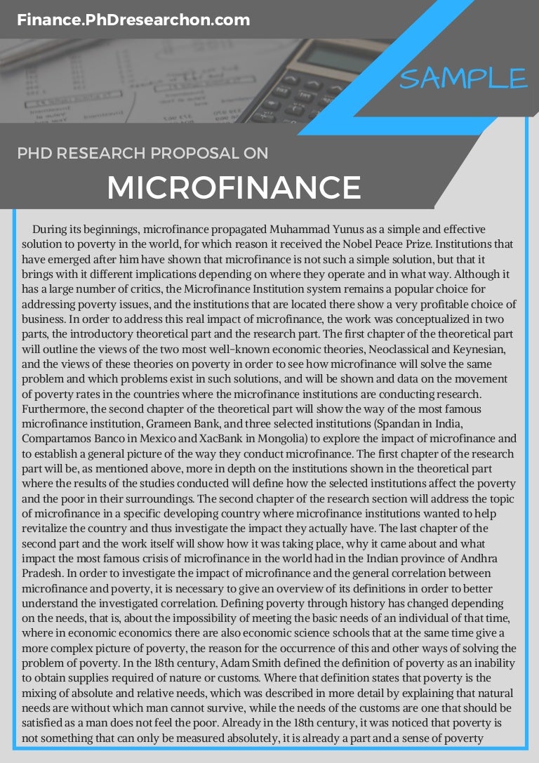 Research proposal on impact of microfinance in kenya picture