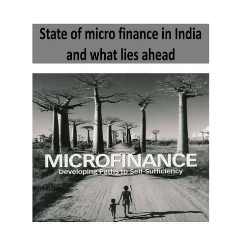 Micro finance in India