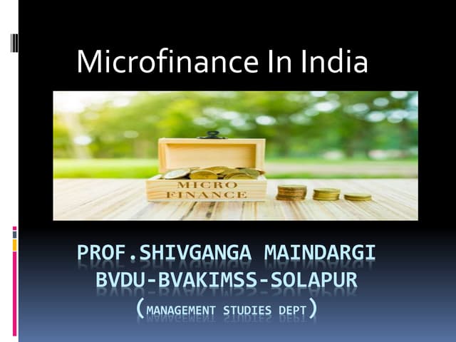 Microfinance in india overview