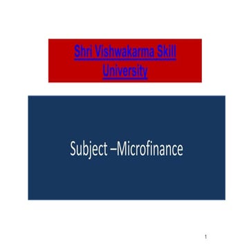 Microfinance Lec 1 Ppt