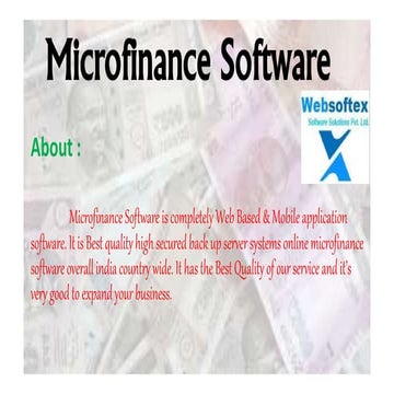 Web Based Microfinance software