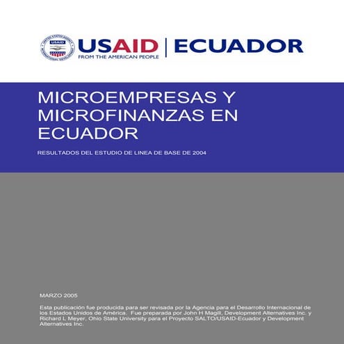 Microfinanzas en ecuador
