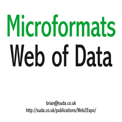 Microformats a Web of Data
