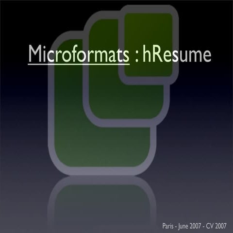 Microformats hResume