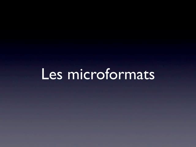Microformats