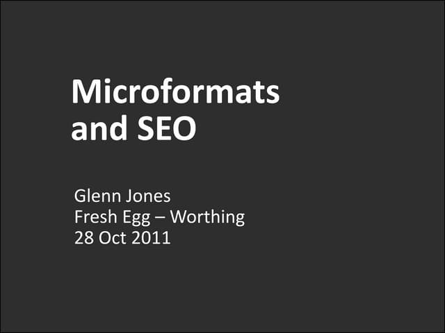 Microformats and SEO