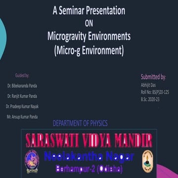 Micro gravity enviroment | PPTX