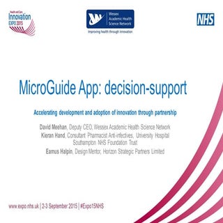 MicroGuide app, pop up uni, 1pm, 3 ...