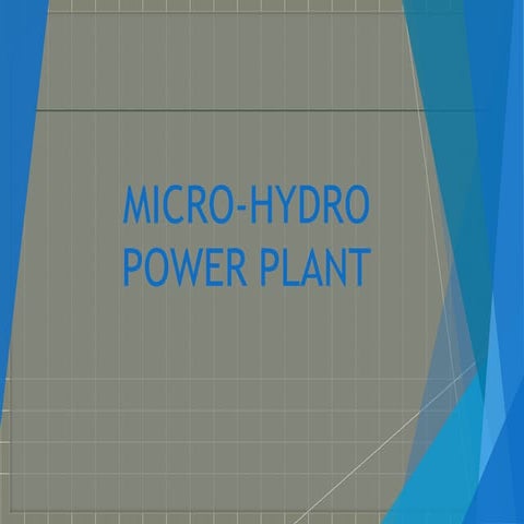 Micro hydropower plant