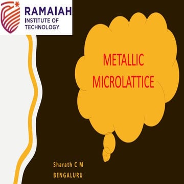 Metallic Micro Lattice