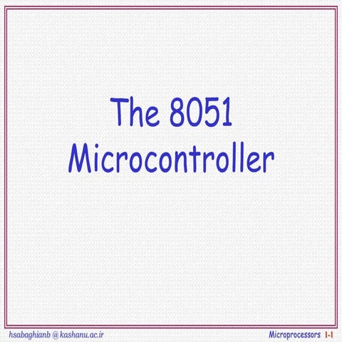 8051 Microcontroller | PPT