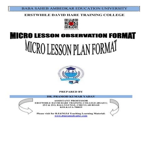 MICRO LESSON PLAN (Feed back Sheet)