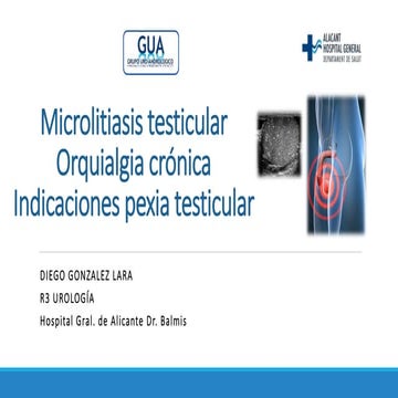 Microlitiasis testicular-Orquialgia crónica-Indicaciones pexia ...