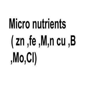Micro nutrients