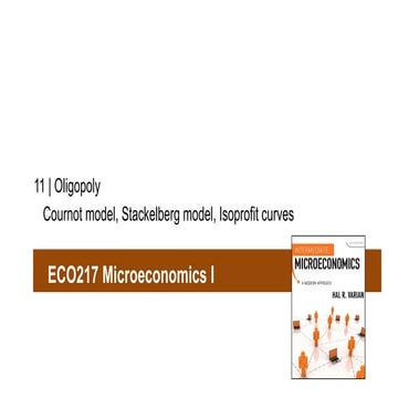 Oligopoly, Microeconomics