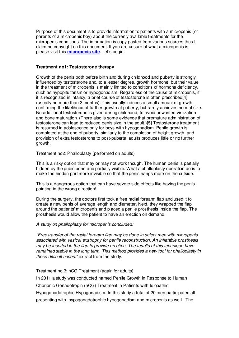 Micropenis Treatment – VFIGOM