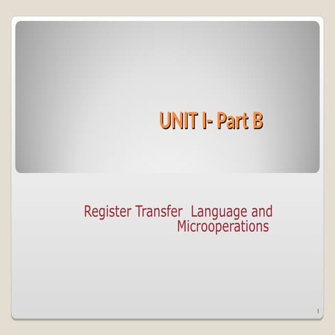 COA Micro operations Unit - I Part-b.ppt