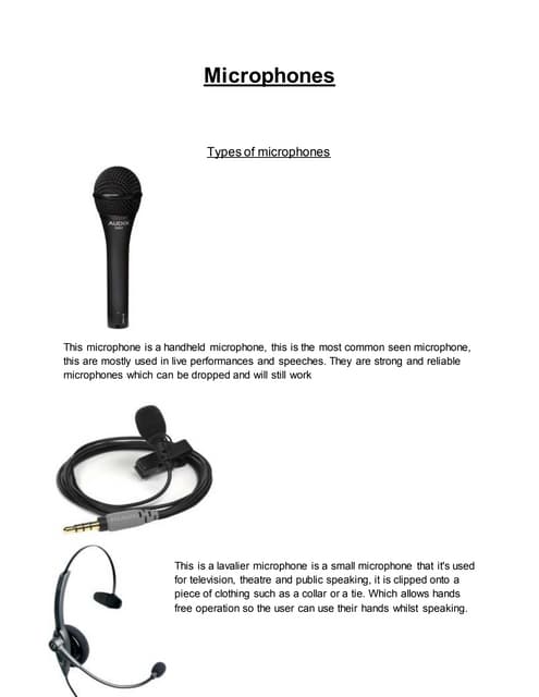 Microphones and its types | PPTX