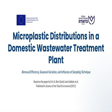 Microplastics Distribution in a Domestic Wastewater Treatment Plant