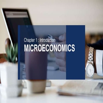 Microeconomics Introduction Chapter 1 Prelim