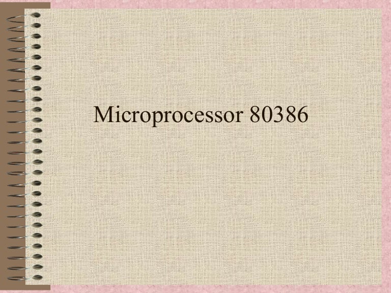 Microprocessor 80386