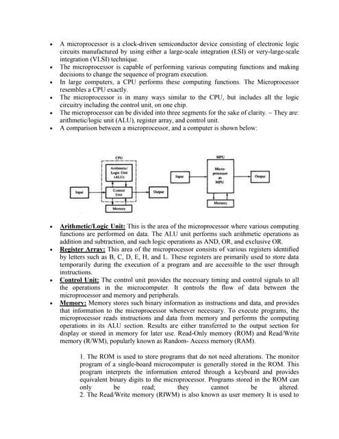 MICROPROCESSOR 8085 WITH PROGRAMS