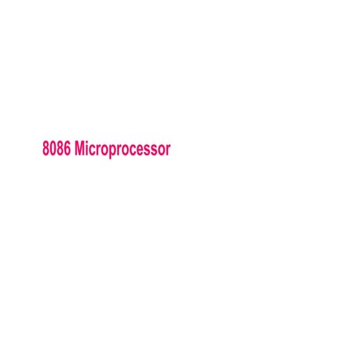 Microprocessor 8086 8087_nitin ahire