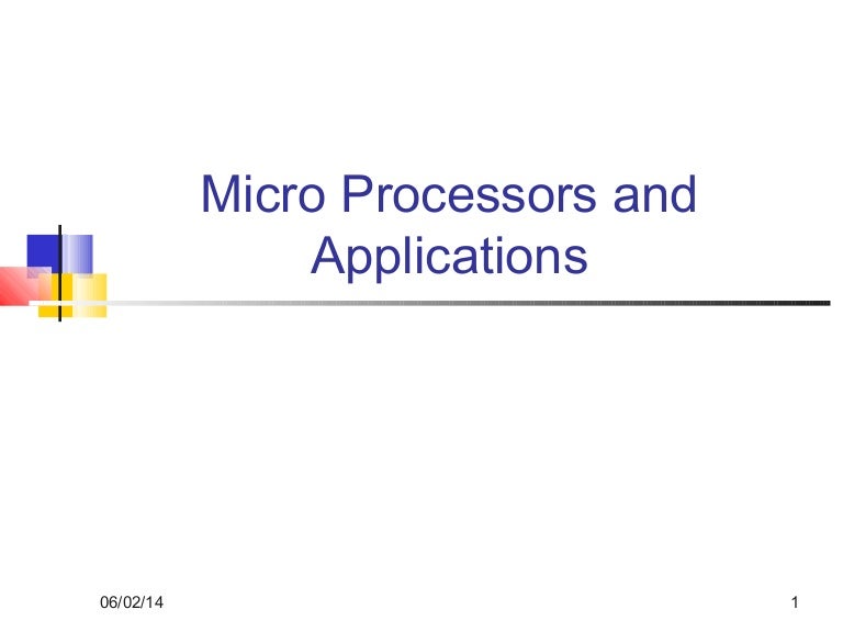 Microprocessor application (Introduction)